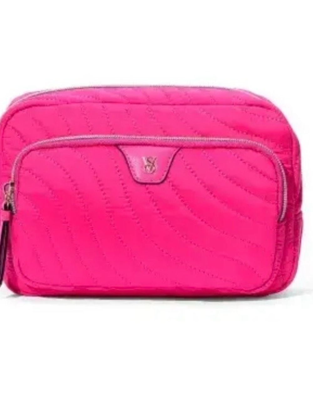 Victoria's Secret Hot Pink Quilted Cosmetic Pouch